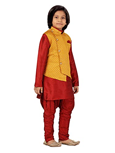 Image of Aarika Boy's Silk Regular Tunic Shirt