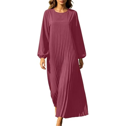 Robe plissée festive en maille de tricot : la robe pull fluide haut de gamme