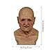 Halloween Creepy Human Latex Mask,Realistic Old Man Wrinkle Full Head Mask,Halloween Cosplay Costume Party Props (Men)