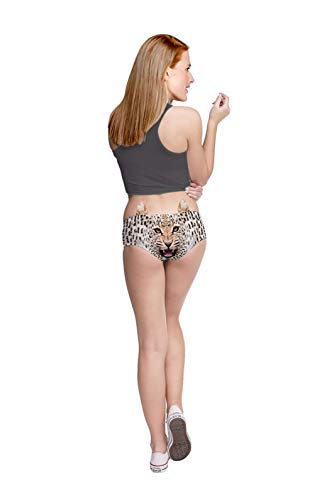 Image of JINKAIJIA Women's Flirty Sexy Funny Naughty 3D Printed Animal Tail Underwears Briefs Gifts With Cute Ears