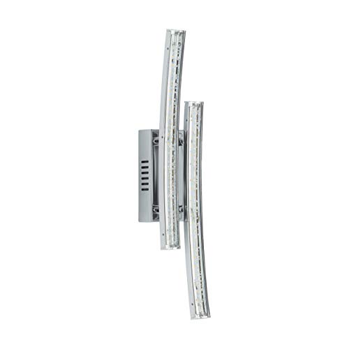 EGLO LED Wandlampe Pertini, 2 flammige Wandleuchte, Wandstrahler innen aus Stahl, Aluminium und Kunststoff, Wohnzimmerlampe, Flurlampe in Chrom, Transparent EGLO LED Wandlampe Pertini, 2 flammige Wandleuchte, Wandstrahler innen aus Stahl, Aluminium und Kunststoff, Wohnzimmerlampe, Flurlampe in Chrom, Transparent