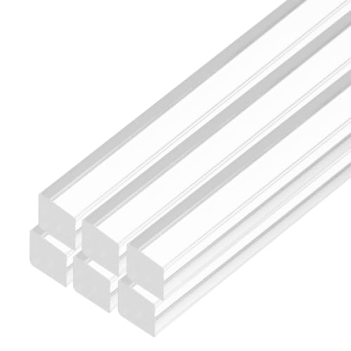 Image of MECCANIXITY 6pcs Acrylic Square Rods 1 /2 inchx10 inch Acrylic Dowel Rods Sticks
