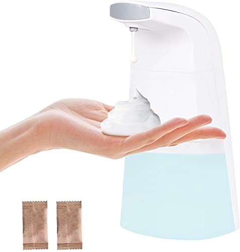 Automatic Soap Dispenser, with Tablets Hand Sanitizer 2 Pcs,Foaming Soap Dispenser,Touchless Hand Soap Dispenser for Bathroom Kitchenl(Battery Not Include)