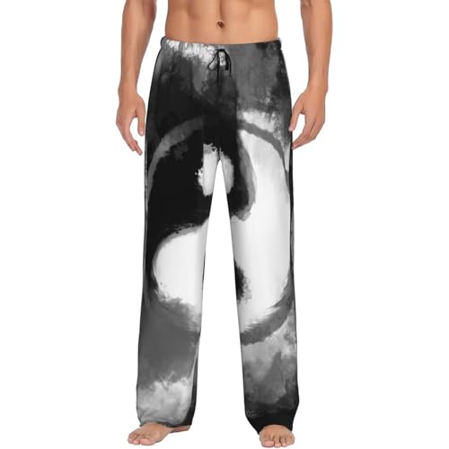 Yin And Yang Print Men'S Pajama Pants Soft Sleep Lounge Pants With Pockets-