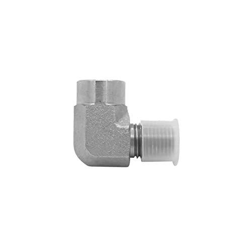 Image of (2-PACK) 5502-02-02 Hydraulic Hose Adapter Fitting 1 /8 inch Male (1 /8-27 NPTF) x 1 /8 inch Female (1 /8-27 NPTF) 90 Street Elbow SAE Pipe Joints Connector Carbon Steel