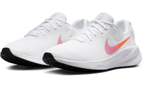 Nike Revolution 7 Women's Road Running Shoes (FB2208-104, White/Beyond Pink/Black) Size 92