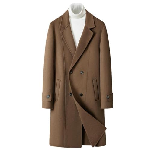 Trench en laine double face homme pardessus artisanal fait main chic