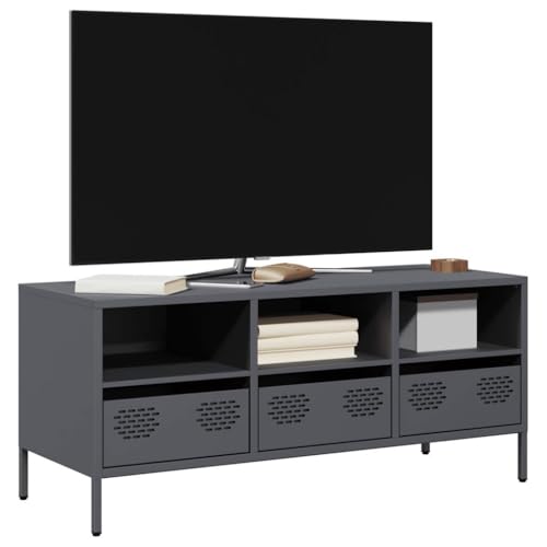 Meuble TV d'extérieur étanche gris anthracite table basse de jardin basse - 2