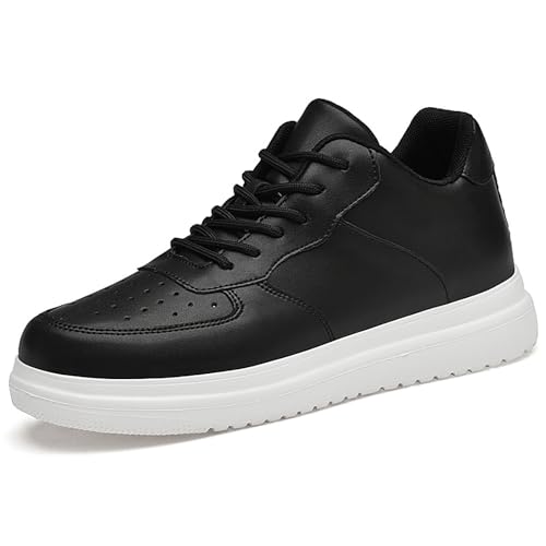 Generisch 2026 Zapatos con Elevadores para Hombre 6 8 10 cm Unisex Altura Altura Zapatos Casuales con Elevados Zapatillas antideslizantes Transpirables con Aumentos Zapatos de Cordones, Negro , 34 EU