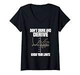 No beber y derive la camisa. Divertida camiseta matemática.
