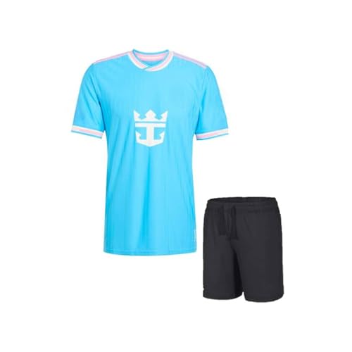Image of Argetinaa Football Jersey 2024 Mesii 10 with Black Shorts (Boys & Kids)