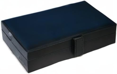 HONEY BEAR Men/Women's Cufflinks Jewelry Box - Faux Leather Display Case Storage Organizer Black, for Rings Earrings Tie Clips - Image 6