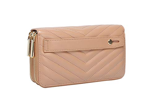 Image of Daisy Rose Dual Zipper Phone Clutch and Wallet for Women - RFID Blocking, PU Vegan Leather Multi-Card Organizer