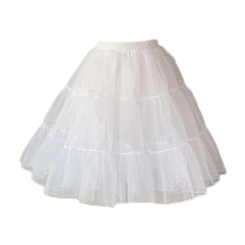 A-line 4 Tiered Girls Petticoat Underskirts White