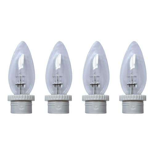 Image of Brite Star Battery Operated Tiffany Replacement Bulb - 4 Count Flameless Candles with Timer- Perfect for Home Decor, Day Lights