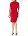 S.L. Fashions Women's Cap Sleeve Scuba Fitted Dress, red, 8