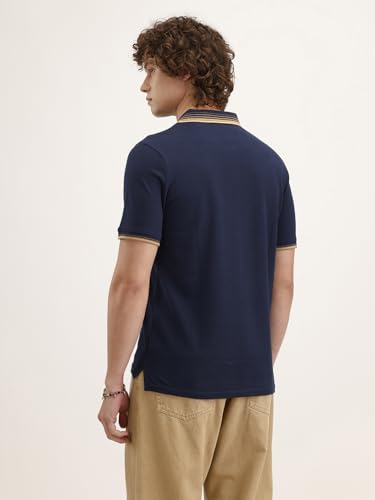 Image of WROGN Men's 100% Cotton Polo T-Shirt | Solid Style | Slim Fit