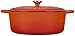 Le Creuset Enameled Cast Iron Signature Oval Dutch Oven with Lid, 8 Quart, Flame