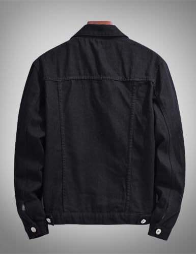 Image of Mens Classic Slim Fit Trucker Jean Denim Jacket Coat