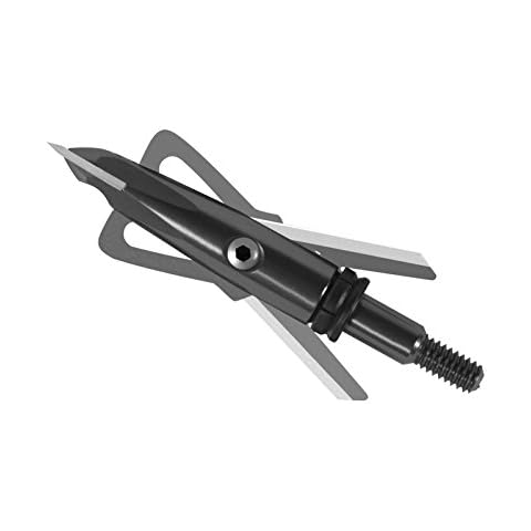 Rage 2 Blade Broadhead, 100 Grain with Shock Collar Technology - 3 Pack, Silver-Stainless Steel Cover