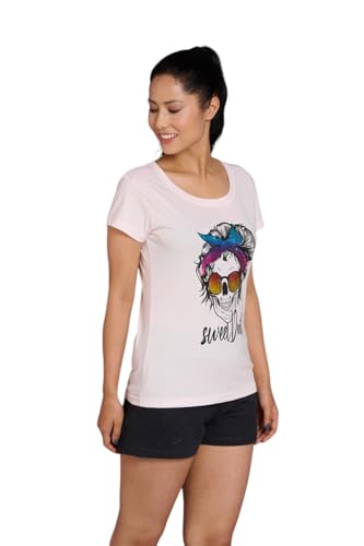 Image of Go Devil Women's Casual Printed Round Neck Oversized Stylish T Shirt