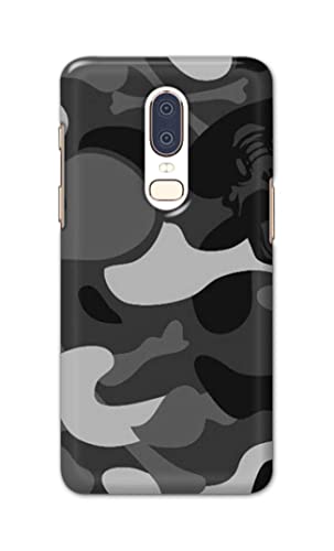 Image of Printed Hard Back Cover Case for OnePlus 6 Back Cover (Army Pattern) -702