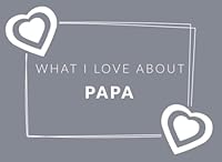 What I Love About Papa: Prompted Fill In The Blank Book Journal | Sentimental Gift & Keepsake For Papa | Easily Write The Reasons Why You Love Your Papa 1702638898 Book Cover