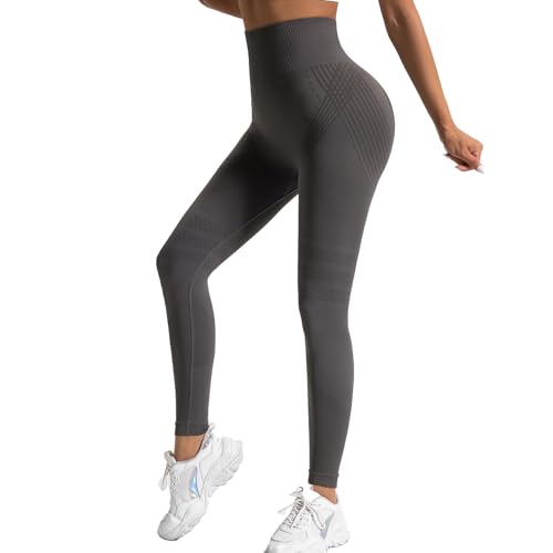 Leggins Anticellulite Donna, Leggings 3D Modellanti a Compressione Graduata, Pantacollant