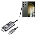 BoxWave Cable Compatible with Samsung Galaxy S23 Ultra - SmartDisplay Cable - USB Type-C to HDMI (6 ft), USB C/HDMI Cable for Samsung Galaxy S23 Ultra - Jet Black