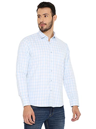 Image of Maharaja Slim Fit Small Checks Shirt for Men