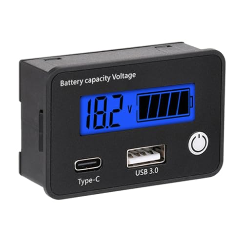 ���߉\�ȓd�C�o�b�e���[�e�ʃe�X�^�[ QC3.0 USB Type C �p���[���[�^�[ LiFePO4 �O�����`�E���_�o�b�e���[�p ABS�n�E�W���O �o�b�e���[�e�ʌv