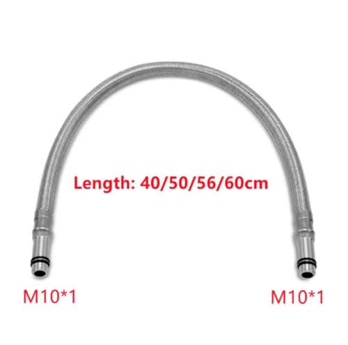Tuyau tressé en acier inoxydable anti-torsion M10 x 1 pour robinet de cuisine 60 cm - 3