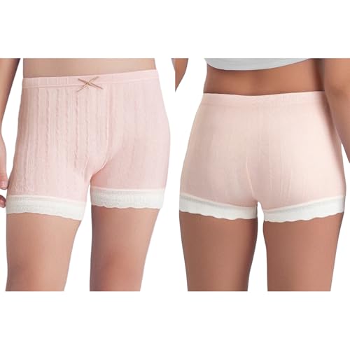 JEYPINMI Girl's Gymnastic Dance Undershorts Solid Color Yoga Active Shorts Hipster Underwear Bowknot Panties