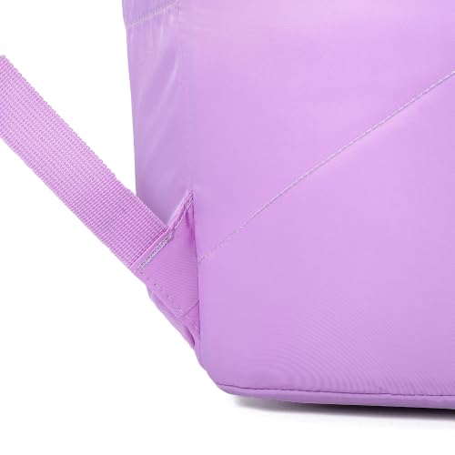 Image of AOTIAN Durable 17-Inch Water-Resistant Nylon Backpack - Lightweight Daypack for Men & Women, Perfect for Travel, Camping & Outdoor Adventures, Light Purple