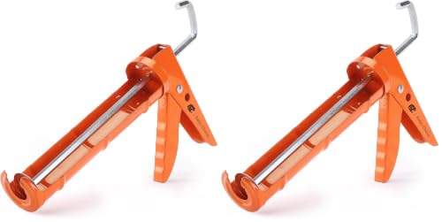Image of Bates- Caulking Gun, 10:1 Thrust Ratio, Orange, No Drip Sealant Gun (Pack of 2)