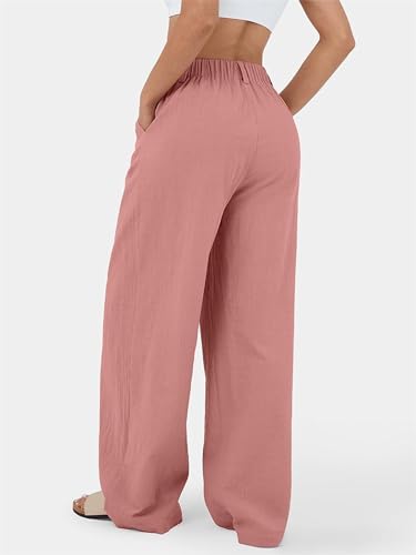 Women Pants High Waist Wide Leg Pants Lightweight Cozy Sweatpants 2025 Summer Fashion Dressy Trousers3