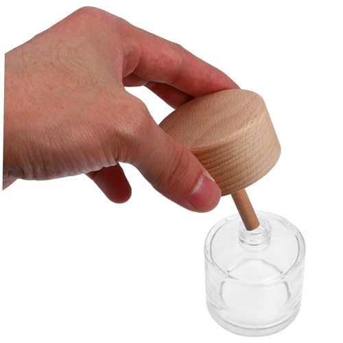 Difusor de Aceite Esencial en Vidrio 60ml con Tapa de Madera miniatura 4