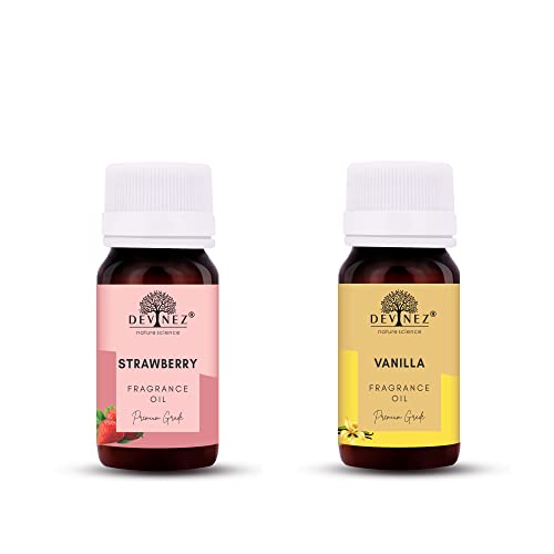 Image of Devinez Strawberry, Vanilla Aroma Oil for Diffuser /Ultrasonic Aroma Diffuser /Tealight Diffuser /Reed Diffuser, 30ml Each