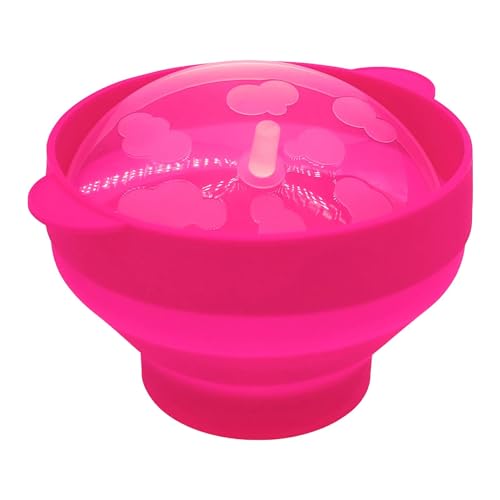 Pomitas de maíz Plegables, Cuenco De Microondas Para Máquina, Tazón De Palomitas De maíz, Snacks Saludables Con Tapa De Flor Pequeña, Palomitas De Maíz Plegable Sin BPA Para Olas Para Juego A Gran