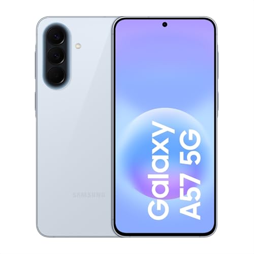 Samsung Galaxy A57 5G (Awesome Icyblue, 8GB RAM, 256GB Storage), Agentic AI, Triple Camera with Nightography Video, 2 Days Battery Life, 6 Gen OS Upgrades, IP68, 6.9mm Sleek, with No Cost EMI