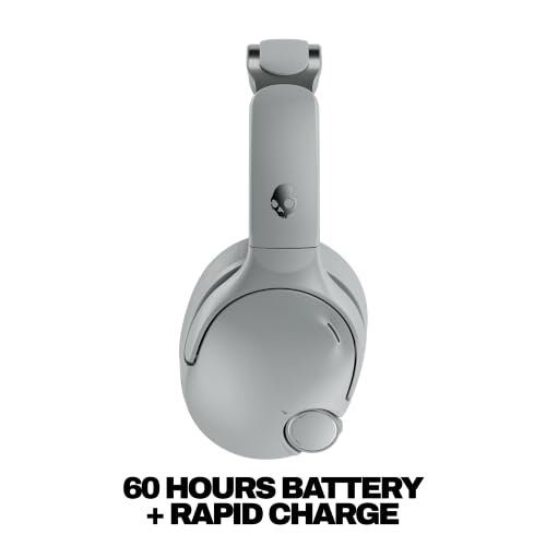 Image of Skullcandy Crusher 1080 ANC Headphones with Sound by Bose - Cement | Multi-Sensory Bass, Active Noise Cancelling, Bose Audio Technologies, 60 Hours Battery, Microphone, Travel, Music, Commuting
