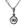 Pressed Flower Jewelry – Real Forget Me Nots Necklace for Women – Dainty Blue Pendant – Gift for Her,