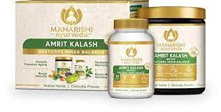 DWAKAN MAHRISHI AYURVEDA Amrit Kalash Pâte 600 GM Restaure l'équilibre intérieur + 60 comprimés