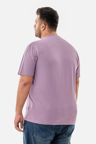 Image of SNITCH Men Polo Plus Size T-Shirt | Knitted Solid Polo with Contrast Tipped Collar & Logo Embroidery | 100% Cotton Breathable Lightweight Smart Casual Wear
