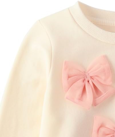 Gymboree,Girls,and Toddler Active Crewneck,Ivory Bows,3 Years - 3