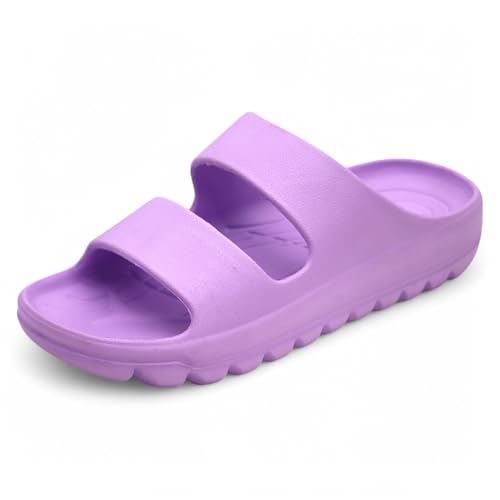 Image of SVAAR Soft EVA Double Strap Slippers for Men | Stylish Anti-Skid Slides with Arch Support & Bouncy Sole | Lightweight Indoor Outdoor Comfort