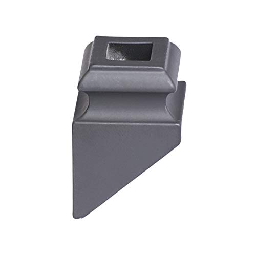 Satin Black 16.3.2 Angled Base Shoes for 1/2 inch Square Iron Balusters for Stair Remodel, Box of 10