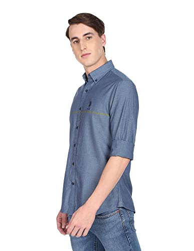 Image of U.S. Polo ASSN. Men's Cotton Striped Slim Fit Shirt