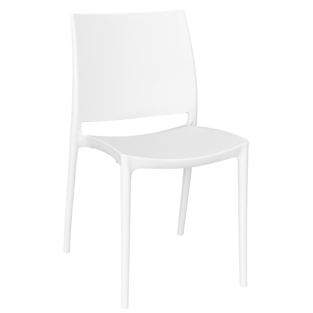 okAffareFatto di Zimbardi Costanza Chaise de salle à manger cuisine jardin restaurant altea en plastique couleur blanc modèle confort