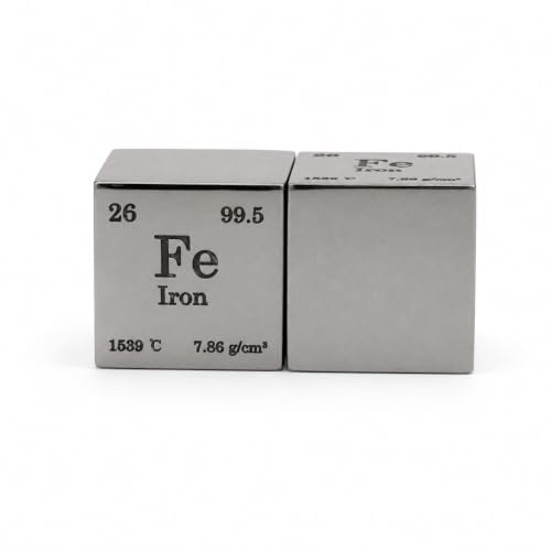 Image of High-Purity Element Cubes | Titanium, Silicon, Iron, Magnesium, Zinc, Tungsten & Carbon | 10mm, 25.4mm, 38.1mm | STEM, Display & Collection (Iron, 1inch)